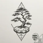 Tattoo design for shoulder, a peaceful japane… – tattoo sketch (№1751737600_0, 05.07.2025 17:46) — tattoovalue.net