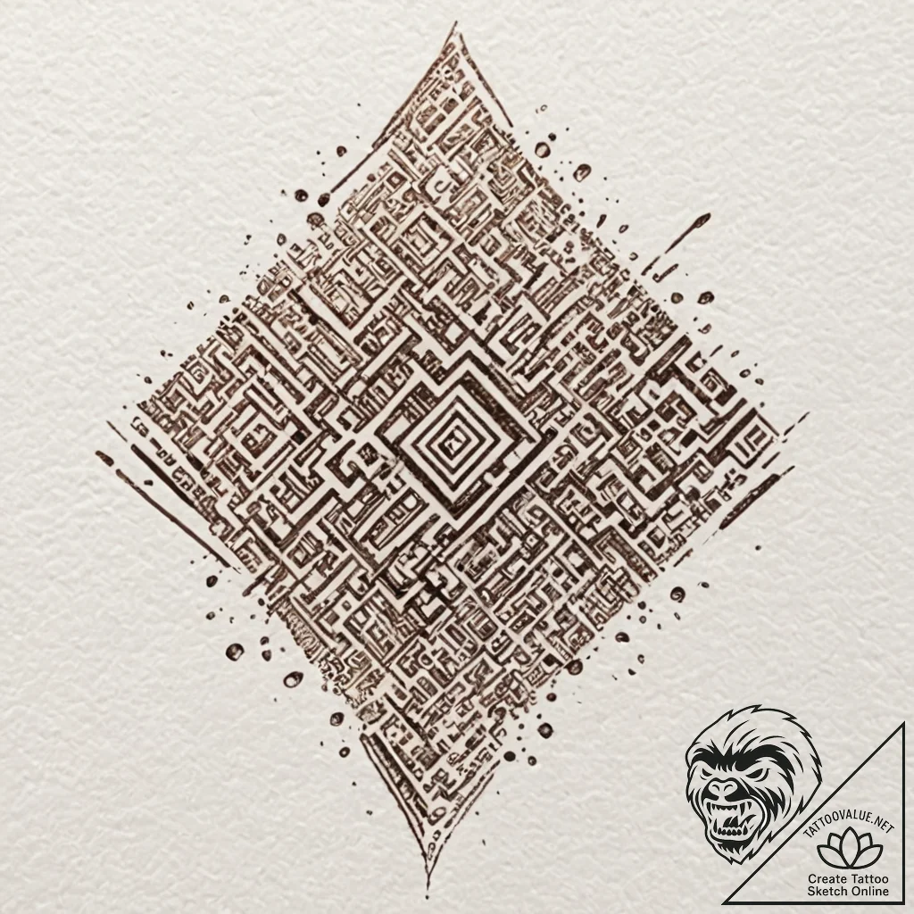 Tiny tattoo design, a qr code that is unreada... - tattoo sketch (№1751738566_0, 05.07.2025 18:02) — tattoovalue.net
