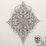 Tattoo design for a leg, a brutalist design w… – tattoo sketch (№1751738649_0, 05.07.2025 18:04) — tattoovalue.net