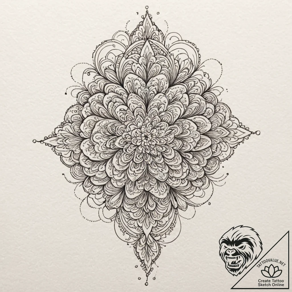 Tattoo design for a leg, a brutalist design w... - tattoo sketch (№1751738649_0, 05.07.2025 18:04) — tattoovalue.net