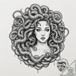 Tattoo design for an arm, medusa, but her sna… – tattoo sketch (№1751739060_0, 05.07.2025 18:11) — tattoovalue.net
