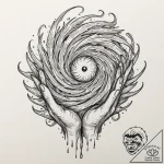 Tattoo design for shoulder, a portal to anoth… – tattoo sketch (№1751739556_0, 05.07.2025 18:19) — tattoovalue.net