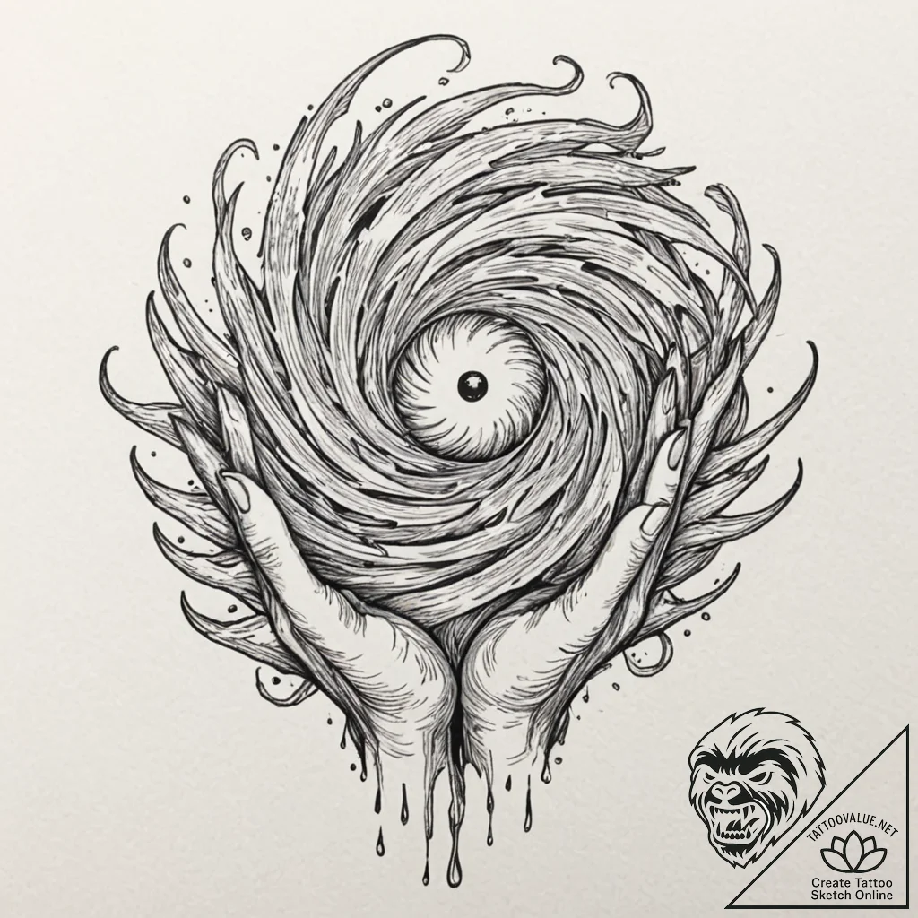 Tattoo design for shoulder, a portal to anoth... - tattoo sketch (№1751739556_0, 05.07.2025 18:19) — tattoovalue.net