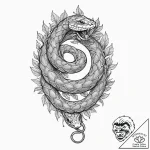 Tattoo design for shoulder, a snake, its scal… – tattoo sketch (№1751740421_0, 05.07.2025 18:33) — tattoovalue.net