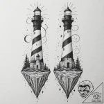 Tattoo design for two legs, on one leg a ligh… – tattoo sketch (№1751740508_0, 05.07.2025 18:35) — tattoovalue.net