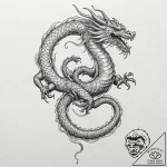 Tattoo design for a leg wrap, a japanese drag… – tattoo sketch (№1751740851_0, 05.07.2025 18:40) — tattoovalue.net