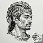 Tattoo design for shoulder, a stoic warrior’s… – tattoo sketch (№1751740936_0, 05.07.2025 18:42) — tattoovalue.net