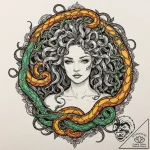 Tattoo design for an arm, medusa, but her sna… – tattoo sketch (№1751741536_0, 05.07.2025 18:52) — tattoovalue.net