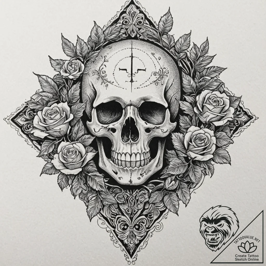 Tattoo design for shoulder, a tiny, cozy cabi... - tattoo sketch (№1751741706_0, 05.07.2025 18:55) — tattoovalue.net