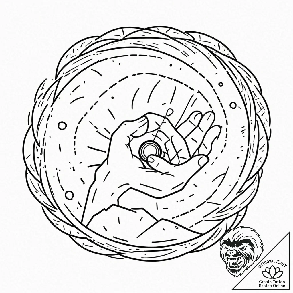 Tattoo design for an arm, sisyphus, but he is... - tattoo sketch (№1751742472_0, 05.07.2025 19:07) — tattoovalue.net