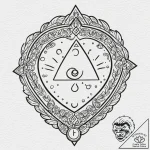 Tiny tattoo design, a tiny planchette from a… – tattoo sketch (№1751742732_0, 05.07.2025 19:12) — tattoovalue.net