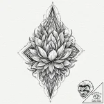 Tiny tattoo design, a single, perfect crystal… – tattoo sketch (№1751743077_0, 05.07.2025 19:17) — tattoovalue.net