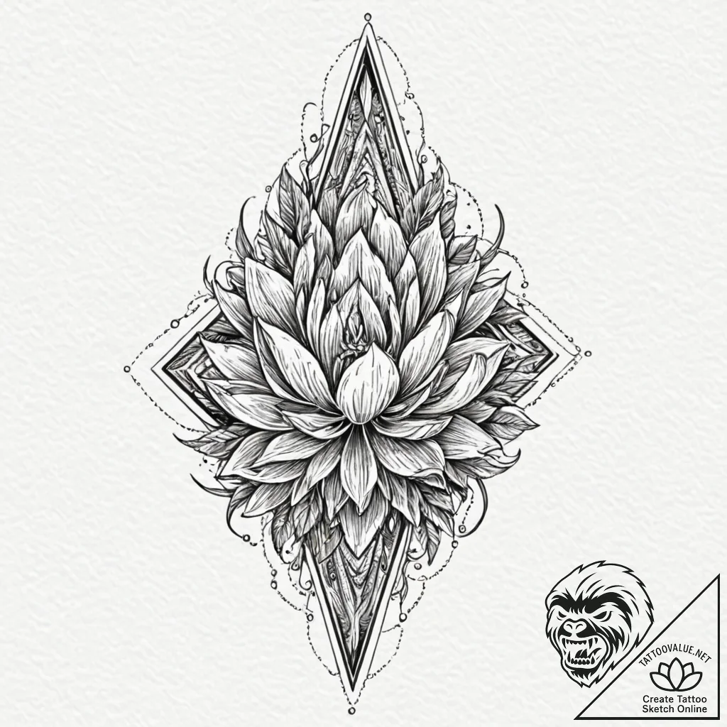 Tiny tattoo design, a single, perfect crystal... - tattoo sketch (№1751743077_0, 05.07.2025 19:17) — tattoovalue.net