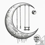Tattoo design for an arm, a lonely swing set… – tattoo sketch (№1751743249_0, 05.07.2025 19:20) — tattoovalue.net