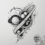 Tattoo design for a leg wrap, a swirling vort… – tattoo sketch (№1751743334_0, 05.07.2025 19:22) — tattoovalue.net