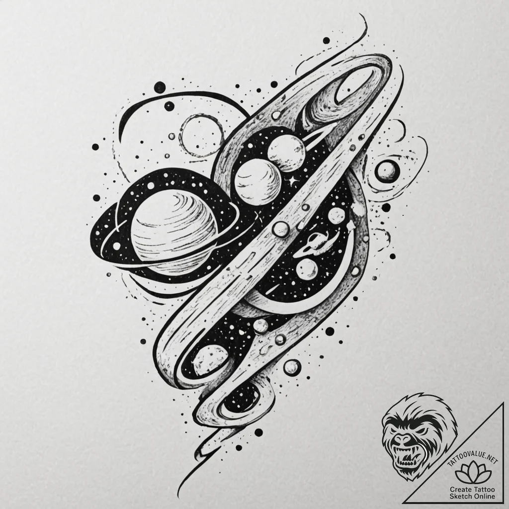 Tattoo design for a leg wrap, a swirling vort... - tattoo sketch (№1751743334_0, 05.07.2025 19:22) — tattoovalue.net