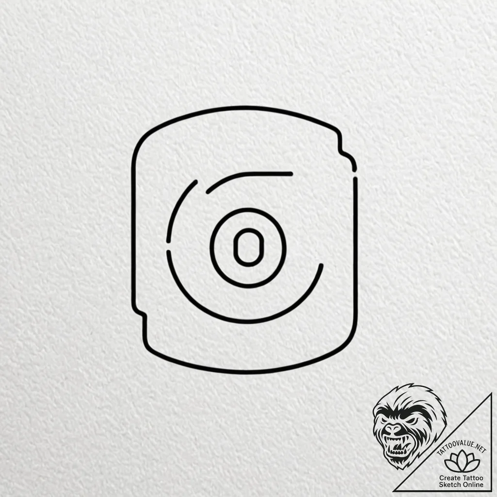 Tiny tattoo design, a simple "on/off" power b... - tattoo sketch (№1751743940_0, 05.07.2025 19:32) — tattoovalue.net