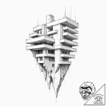 Tattoo design for shoulder, a brutalist concr… – tattoo sketch (№1751745058_0, 05.07.2025 19:50) — tattoovalue.net