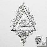 Tattoo design for an arm, a prism refracting… – tattoo sketch (№1751745229_0, 05.07.2025 19:53) — tattoovalue.net
