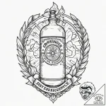 Tattoo design for an arm, a bottle of hot sau… – tattoo sketch (№1751745315_0, 05.07.2025 19:55) — tattoovalue.net