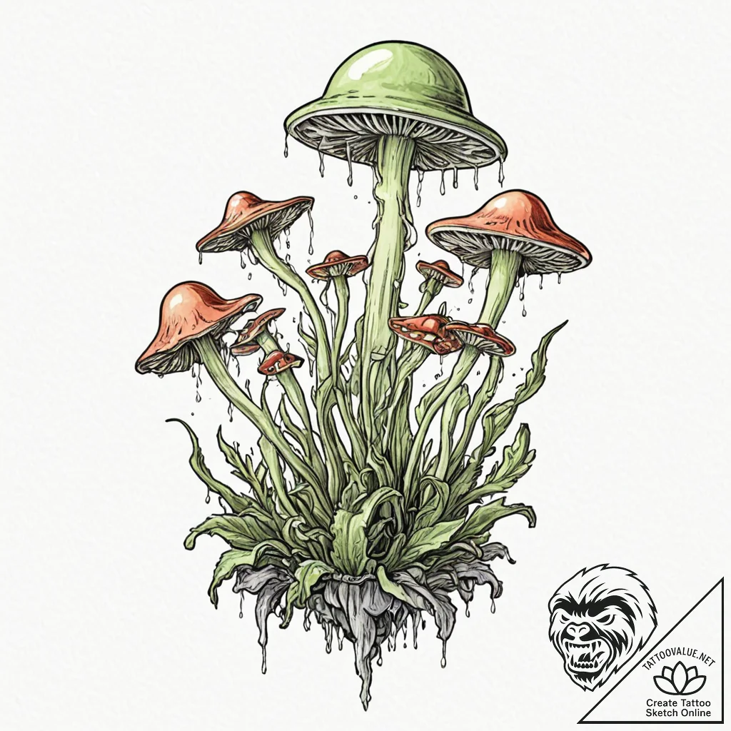 Tattoo design for an arm, a carnivorous plant... - tattoo sketch (№1751746244_0, 05.07.2025 20:10) — tattoovalue.net