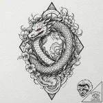 Tattoo design for an arm, a snake, its scales… – tattoo sketch (№1751746752_0, 05.07.2025 20:19) — tattoovalue.net