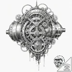 Tattoo design for a calf, a biomechanical des… – tattoo sketch (№1751746921_0, 05.07.2025 20:22) — tattoovalue.net