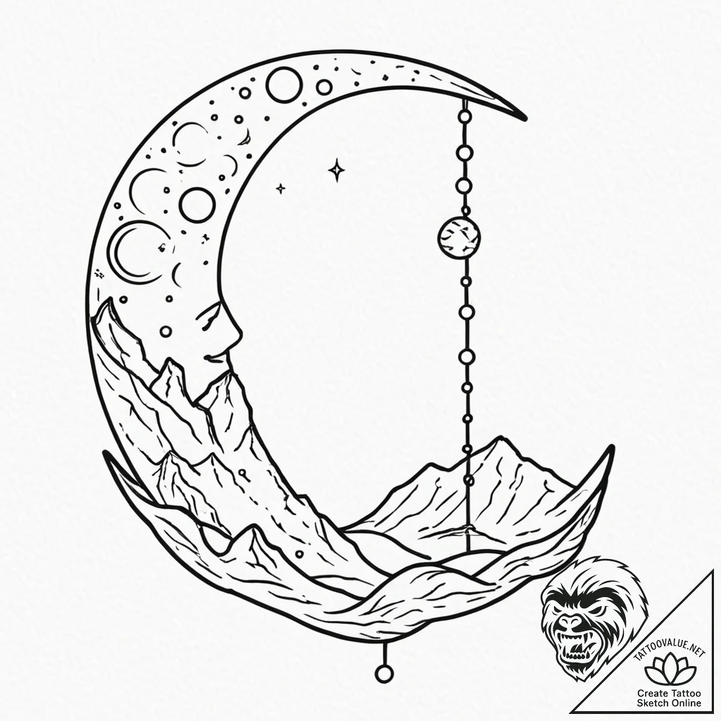 Tattoo design for an arm, a lonely swing set... - tattoo sketch (№1751747511_0, 05.07.2025 20:31) — tattoovalue.net