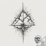 Tiny tattoo design, a tiny, soft cloud of col… – tattoo sketch (№1751748946_0, 05.07.2025 20:55) — tattoovalue.net