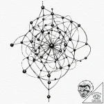 Tattoo design for shoulder, a web of fine, co… – tattoo sketch (№1751749369_0, 05.07.2025 21:02) — tattoovalue.net