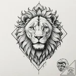Tattoo design for shoulder, a roaring lion’s… – tattoo sketch (№1751749453_0, 05.07.2025 21:04) — tattoovalue.net