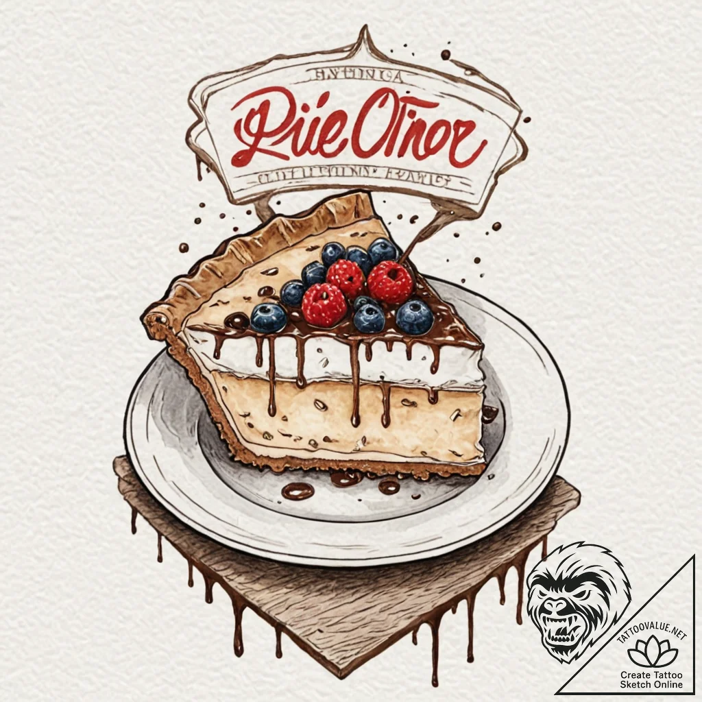 Tattoo design for an arm, a classic "slice of... - tattoo sketch (№1751751236_0, 05.07.2025 21:33) — tattoovalue.net