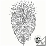 Tattoo design for a leg, the circulatory syst… – tattoo sketch (№1751751488_0, 05.07.2025 21:38) — tattoovalue.net