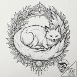 Tattoo design for a thigh, a giant, sleeping… – tattoo sketch (№1751752416_0, 05.07.2025 21:53) — tattoovalue.net