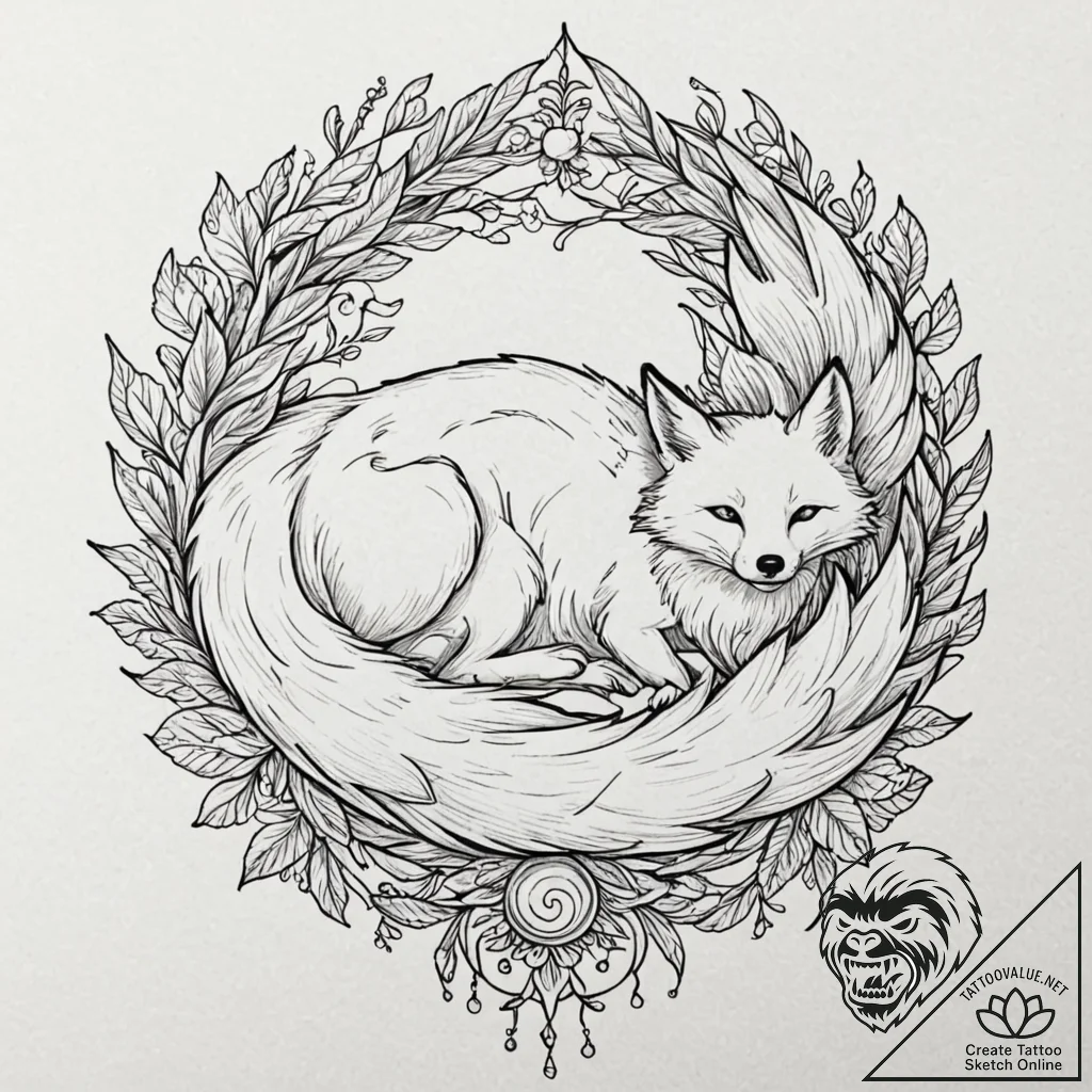 Tattoo design for a thigh, a giant, sleeping... - tattoo sketch (№1751752416_0, 05.07.2025 21:53) — tattoovalue.net