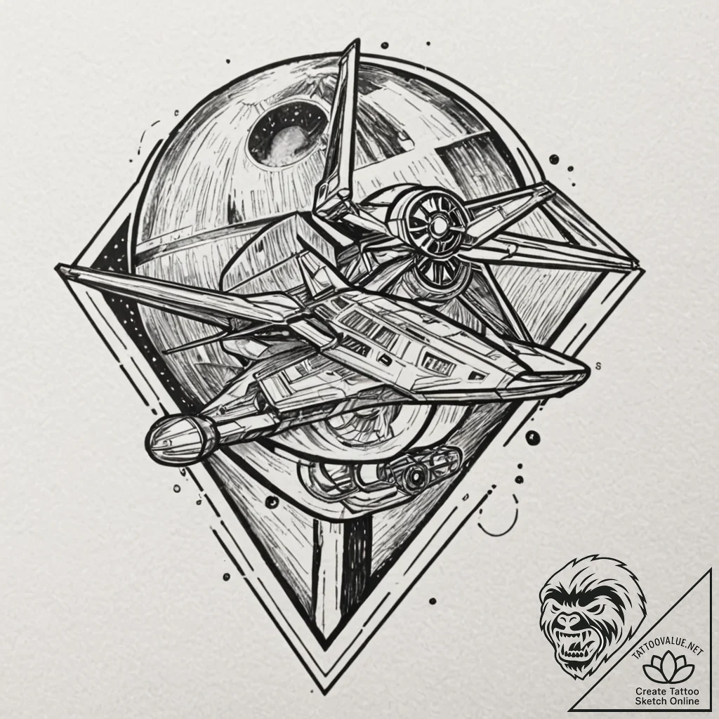 Tattoo design for a leg, a star wars sleeve,... - tattoo sketch (№1751752500_0, 05.07.2025 21:55) — tattoovalue.net