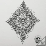 Tattoo design for a leg, a complex celtic kno… – tattoo sketch (№1751753088_0, 05.07.2025 22:04) — tattoovalue.net