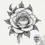 Tiny tattoo design, a tiny, wilted rose, losi… – tattoo sketch (№1751753346_0, 05.07.2025 22:09) — tattoovalue.net