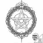 Tattoo design for shoulder, a pentagram, but… – tattoo sketch (№1751754280_0, 05.07.2025 22:24) — tattoovalue.net