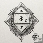 Tattoo design for shoulder, a d20 die (20-sid… – tattoo sketch (№1751754450_0, 05.07.2025 22:27) — tattoovalue.net