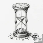 Tiny tattoo design, a tiny hourglass, almost… – tattoo sketch (№1751755375_0, 05.07.2025 22:42) — tattoovalue.net