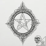 Tattoo design for shoulder, a pentagram, but… – tattoo sketch (№1751755878_0, 05.07.2025 22:51) — tattoovalue.net
