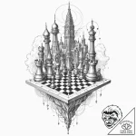 Tattoo design for an arm, a chess board, but… – tattoo sketch (№1751756047_0, 05.07.2025 22:54) — tattoovalue.net
