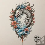 Tattoo design for a shin, a wizard’s staff, m… – tattoo sketch (№1751756131_0, 05.07.2025 22:55) — tattoovalue.net
