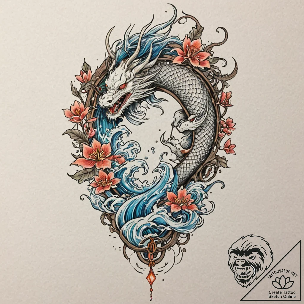 Tattoo design for a shin, a wizard's staff, m... - tattoo sketch (№1751756131_0, 05.07.2025 22:55) — tattoovalue.net