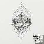 группа 3: architectural & geometric (архитект… – tattoo sketch (№1751756302_0, 05.07.2025 22:58) — tattoovalue.net