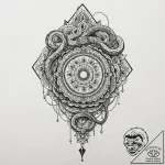 Tattoo design for an arm, a vintage telephone… – tattoo sketch (№1751757146_0, 05.07.2025 23:12) — tattoovalue.net