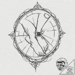 Tattoo design for a foot, a delicate spiderwe… – tattoo sketch (№1751757489_0, 05.07.2025 23:18) — tattoovalue.net