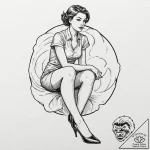 Tattoo design for a leg wrap, a spiraling com… – tattoo sketch (№1751758935_0, 05.07.2025 23:42) — tattoovalue.net