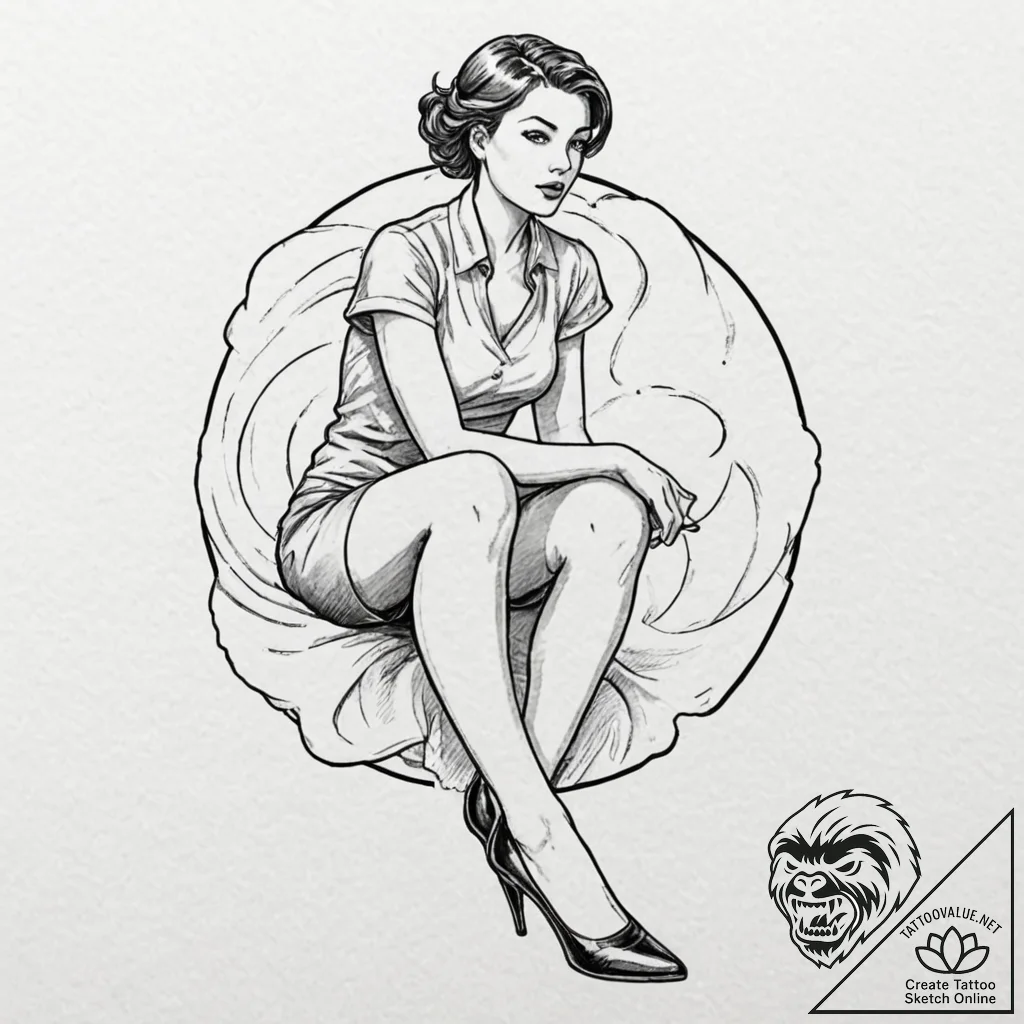 Tattoo design for a leg wrap, a spiraling com... - tattoo sketch (№1751758935_0, 05.07.2025 23:42) — tattoovalue.net